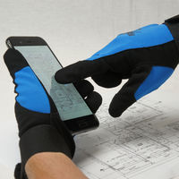 小野商事 PU手袋 フレキシガード タッチパネル対応 Lサイズ 青 AG6751 1双