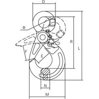アイビッグ ロッキングフック ラッチロック 28658 1個（直送品）