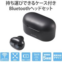 Bluetoothヘッドセット 片耳(左右対応) 小型 充電ケース付き MEMSマイク ブラック LBT-HSC32MPBK エレコム 1個