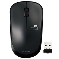 ワイヤレスマウス 無線 2.4GHz 省電力 IRマウス 3ボタン ブラック M-FIR08DRBK エレコム 1個（直送品）