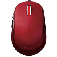 マウス 有線 5ボタン ブルーLED 左右対称 両利き対応 EPRIM レッド M-Y9UBRD エレコム 1個