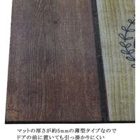 ベストコ 玄関マット 24×55cm ウェルカムダルウッド 泥落とし 水洗いOK エントランスラバーマット ND-461（直送品）