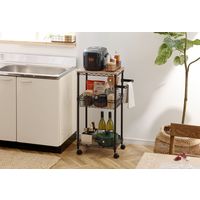 アイリスオーヤマ カラーメタルラック　ワゴン　CMM-WG4084　ブラック CMM-WG4084 1台