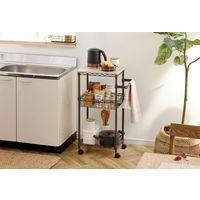 アイリスオーヤマ カラーメタルラック ワゴン CMM-WG4084 ブラウン CMM-WG4084 1台 幅410×奥行310×高さ840mm キャスター付き