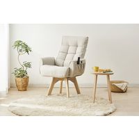 アイリスオーヤマ 回転ファブリックチェア　FAC-KH　アイボリー　1脚（直送品）