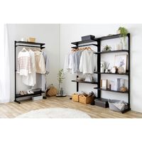 アイリスオーヤマ スタイルウォールワードローブ ブラック/ブラック SWW-850 1台