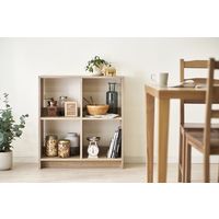 アイリスオーヤマ ウッドオープンシェルフ 幅690×奥行265×高さ758mm ライトナチュラル