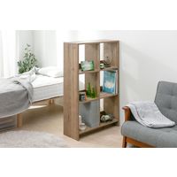 アイリスオーヤマ ウッドオープンシェルフ 幅690×奥行265×高さ1094mm アッシュブラウン