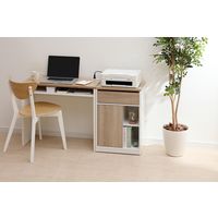 アイリスオーヤマ ウッドサイドチェスト キャスター 幅46.8×奥行35×高さ70.2cm A4 ウォームホワイト/ライトナチュラル WSC-468 １台