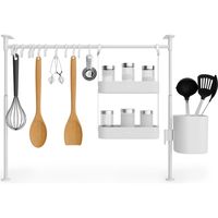 umbra（アンブラ） エニウェア キッチン テンション オーガナイザー ロング ホワイト 21013932660 １個（直送品）