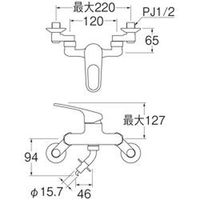 SANEI シングル洗濯機用混合栓 K1700TVK-13 1個（直送品）