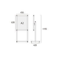 常磐精工 ブラックフロアバリウススタンドI型 アクリルタイプ A2縦 BFVAIAC-A2T 1台