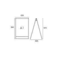 常磐精工 ブラックバリウススタンド看板 LED A1ロウ両面 BVASKLED-A1LR 1台（直送品）