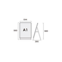 常磐精工 ポスターグリップスタンド看板(屋内用) A1ロウ片面シルバー PGSK-A1LKS 1台（直送品）