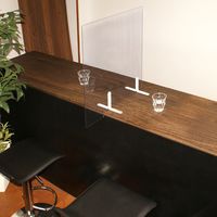 トーカイスクリーン 飛散低減対策パネル サイド用 透明×ホワイト HPS-0606 1枚（取寄品）