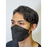 【作業用マスク】 熱田資材 WING ACE ピッタリ空間マスク KF94マスク PS-10B ふつうサイズ 黒 1パック（10枚入）