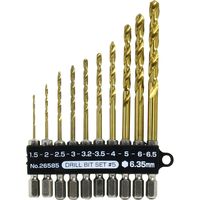 コンヨ ドリルビットセット 太径6.0mm6.5mm入り 10本組 #5 1個