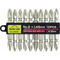 コンヨ ドライバービットセット +No.2×65 10pc #1 1個（直送品）