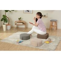 セルタン カバーが洗える 低反発ミニラウンドクッション 380×380mm ダリアンイエロー A1061-630YE 1台（直送品）