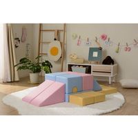 セルタン プレイ クッション 640×455mm 合皮ブルー×イエロー A998-620LBL/669YE 1セット(8個入)（直送品）