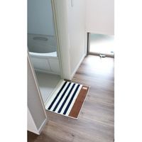 オカトー バスマット ふわモコバスマット 45×60cm ネイビーボーダー 4905016009770 1個