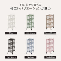 【軒先渡し】萩原 ランドリーラック 3段 幅380×奥行440×高さ950mm キャラメルブラウン KR-3675LT 1台（直送品）