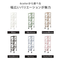 【軒先渡し】萩原 ランドリーラック 2段 幅280×奥行500×高さ1045mm ダークブラウン KR-3676DBR 1台（直送品）