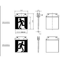 パナソニック 避難口表示板右　Ｃ級　天井埋込片面 FK10055　1個（直送品）