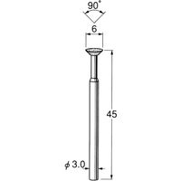 日本精密機械工作 電着ＤＩＡ砥石 D3821 1本（直送品）