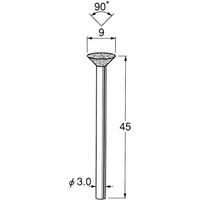 日本精密機械工作 電着ＤＩＡ砥石 D3822 1本（直送品）