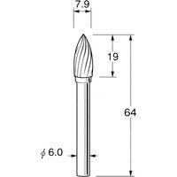 日本精密機械工作 超硬カッター K6413 1本（直送品）