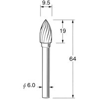日本精密機械工作 超硬カッター K6414 1本（直送品）