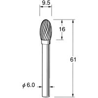 日本精密機械工作 超硬カッター K6512 1本（直送品）