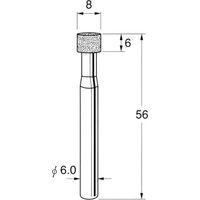日本精密機械工作 軸付ボラゾン砥石 N8608 1本（直送品）