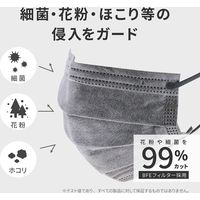 MSソリューションズ 不織布マスク 灰 ふつうサイズ(個包装) 50枚入/箱 PL-FM03GY50EG 2箱