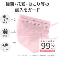 MSソリューションズ 不織布マスク ピンク ふつうサイズ(個包装) 50枚入/箱 PL-FM03PK50E 2箱