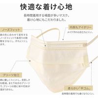 MSソリューションズ 不織布マスク アイボリー ふつうサイズ(個包装) 50枚入/箱 PL-FM03IV50E 2箱