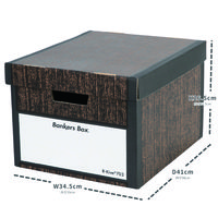 フェローズ 703Sボックスバンカーズボックス ウッドグレイン FE-1006601 1パック(3枚入)