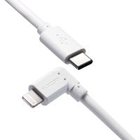 エレコム USB C-Lightningケーブル/USB Power Delivery対応/L字コネクタ/抗菌/2.0m/ホワイト MPA-CLL20WH 1個