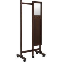 【軒先渡し】ヤマソロ ミラー付 ハンガー アプリ ダークブラウン 76-222 1台（直送品）