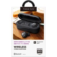 PGA Bluetooth(R) 5.0搭載 トゥルーワイヤレス ステレオイヤホン（赤外線搭載） ブラック PG-BTE11S01BK 1個（直送品）