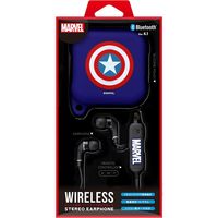 PGA Bluetooth(R) 4.1搭載 ワイヤレス ステレオ イヤホン シリコンポーチ付き[キャプテン・アメリカ］（直送品）