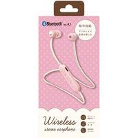 PGA Bluetooth(R) 4.1搭載 ワイヤレスステレオイヤホン ピンク PG-BTE5S01 1個（直送品）