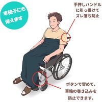 重光商事　ボタン付きブランケット　ネイビー　08-072　12枚セット（直送品）