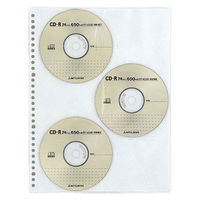 コクヨ CD/DVDポケット A4リフィル縦 30穴 6枚 EDB-A375 1パック(3枚入)
