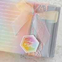 ヘッズ オーロラ六角シール-1 AUR-1S 1セット（500枚：100枚×5パック）（直送品）