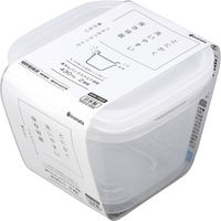 イノマタ化学 楽ちんパックスクエア深型430mlクリアーホワイト #1815 1組(2個)