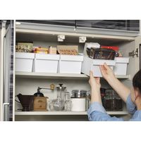 イノマタ化学 #4666 シンプルストレージ ワイド ホワイト 1個