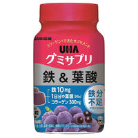 UHA味覚糖　UHAグミサプリ　鉄&葉酸（30日分）　アサイーミックス味　1セット（1個（60粒入）×2）　サプリメント