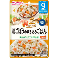 【9ヵ月頃から】和光堂ベビーフード 具たっぷりグーグーキッチン 鶏ごぼうの炊き込みごはん 80g　3個　アサヒGF　ベビーフード　離乳食